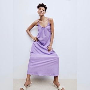 Zara long matching dress lilac